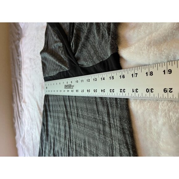 Aventura Womens Gray Black Patterned Sleeveless A-Line Dress Size Large Stretch - Picture 6 of 11